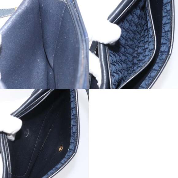 DIOR Trotter Canvas Shoulder Bag Navy - Picture 13 of 13